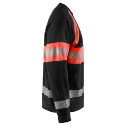 Collegepaita Blåkläder 3359 Highvis, musta/huomiopunainen