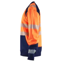 Collegepaita Blåkläder 3541 Highvis, huomio-oranssi/sininen
