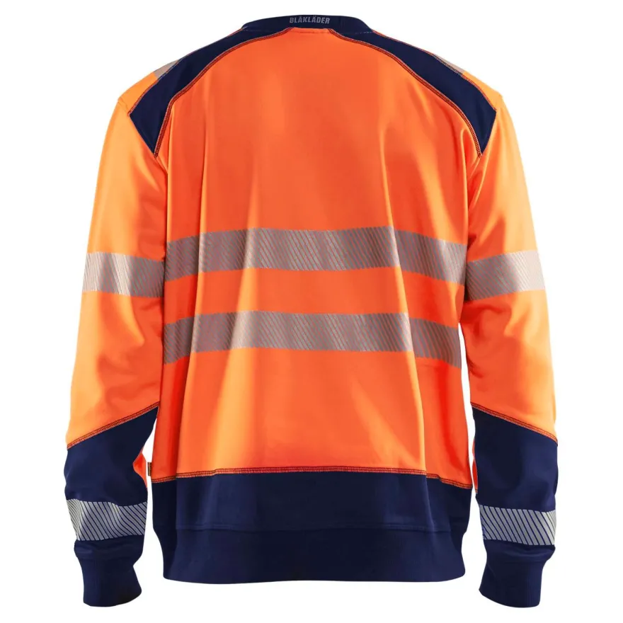 Collegepaita Blåkläder 3541 Highvis, huomio-oranssi/sininen