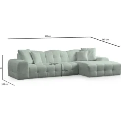 Divaanisohva Linento Furniture Pescara, 4-istuttava, oikea
