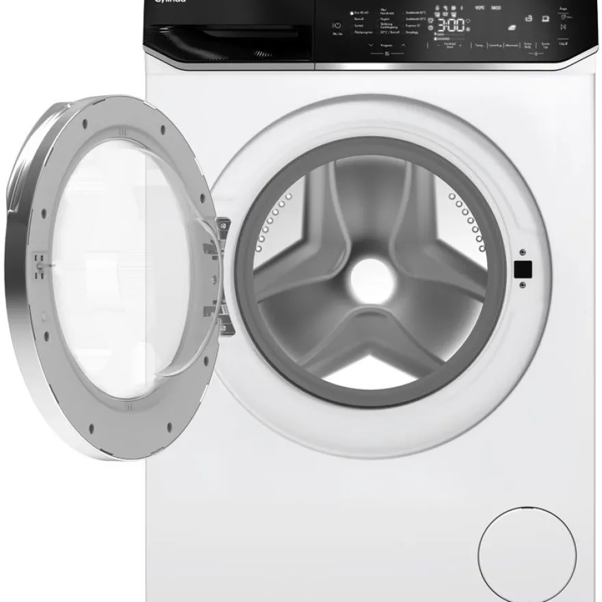 Edestä täytettävä pesukone Cylinda FT911G3104A, 60cm, 10.5kg, 1400rpm