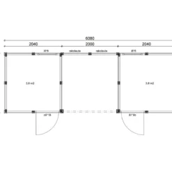 Elementtivarasto Aarni E8M, 8040x2140mm, 17.21m², puuvalmis