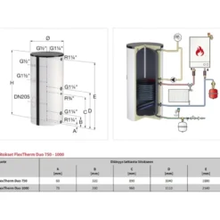 Energiavaraaja Flamco FlexTherm Duo 750, emali, 750l