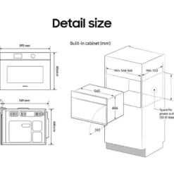 Erillisuuni ja mikroaaltouuni Samsung NV7B6699ACKU1 NQ5B6753CAKU1, musta