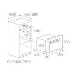 Erillisuuni Teka HCB 6370 P SS, 59.5cm, ruostumaton teräs