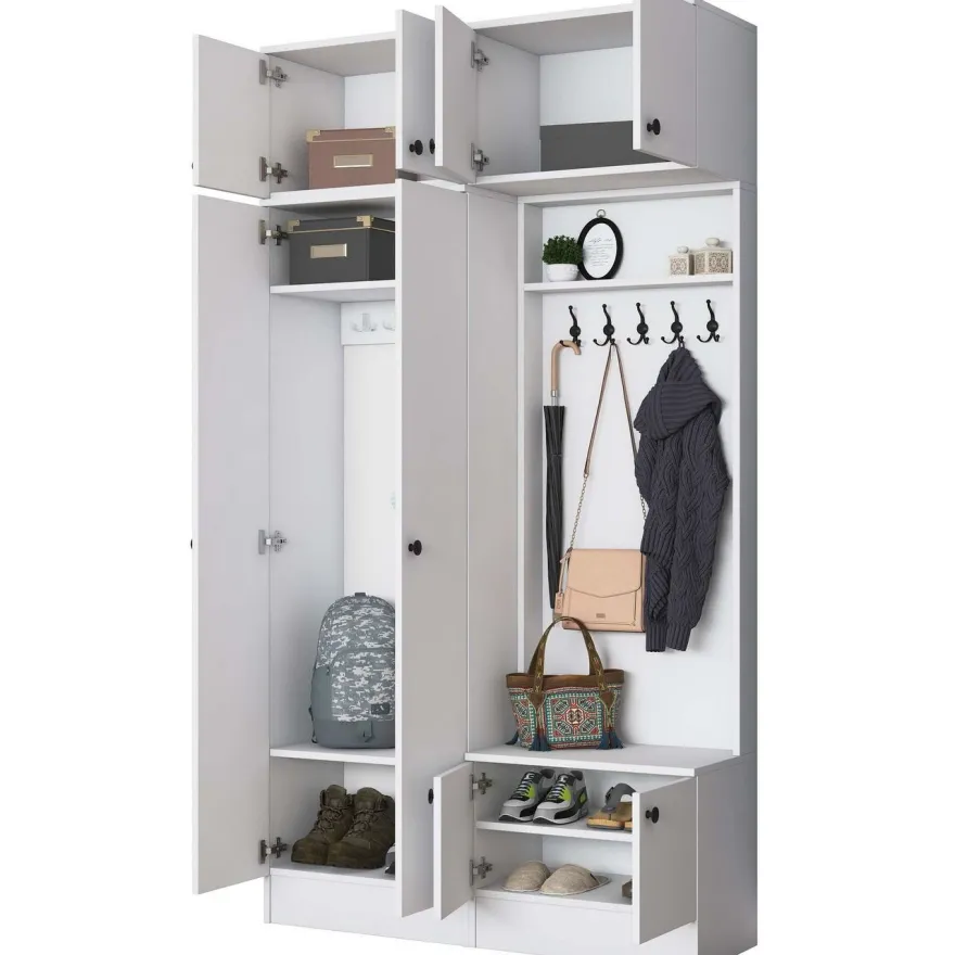 Eteisen säilytyskokonaisuus Linento Furniture EA145, 119.6x226.4cm