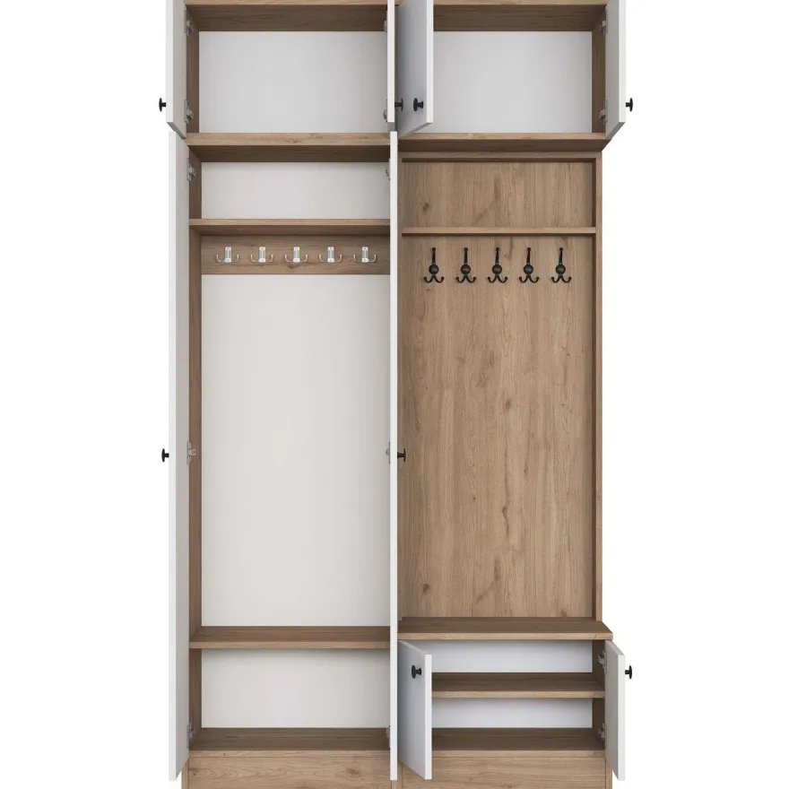 Eteisen säilytyskokonaisuus Linento Furniture EA145, 119.6x226.4cm