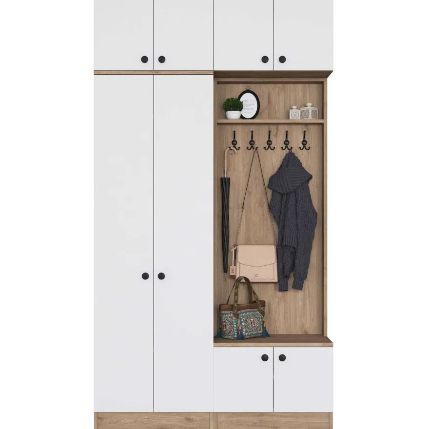 Eteisen säilytyskokonaisuus Linento Furniture EA145, 119.6x226.4cm