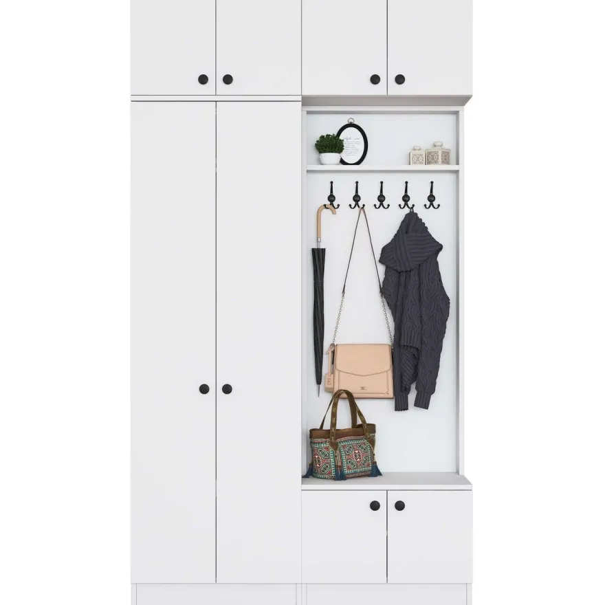 Eteisen säilytyskokonaisuus Linento Furniture EA145, 119.6x226.4cm