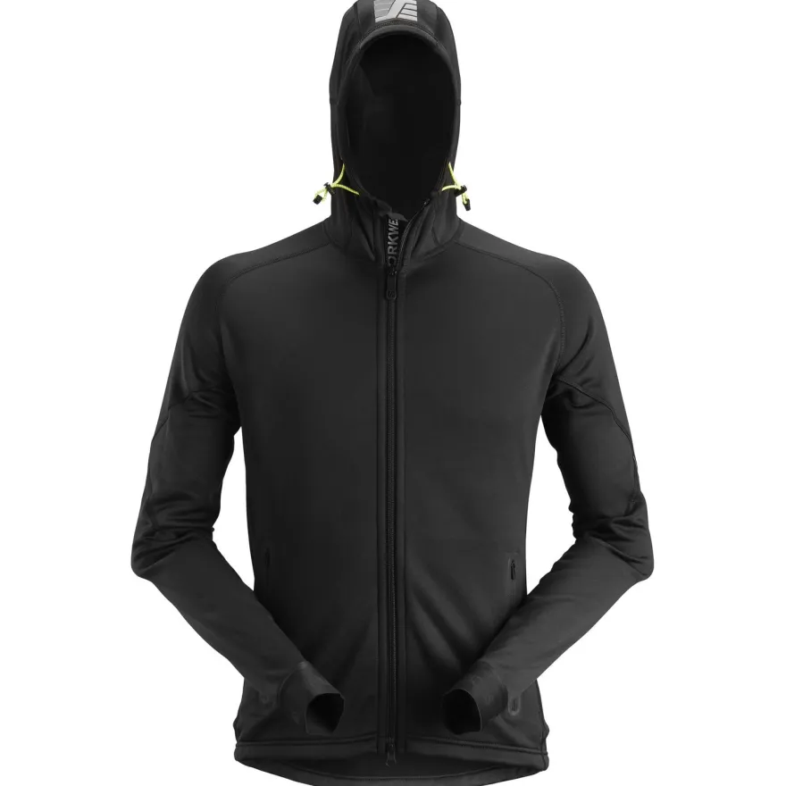 Fleecehuppari Snickers Workwear FlexiWork 8002 Polartec Power Stretch 2.0, musta