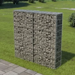 Gabion-kivikori kansilla, galvanoitu teräs, 100x20x100cm