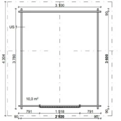 Grillikatos LP Garden G-M, 10m², harjakatto
