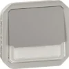 Hakuvalollinen vaihtopainikemekanismi Legrand Plexo 10 A IP55 12 V hakuvalolla, harmaa