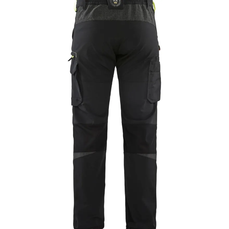 Housut Blåkläder 1422 Stretch, musta/keltainen