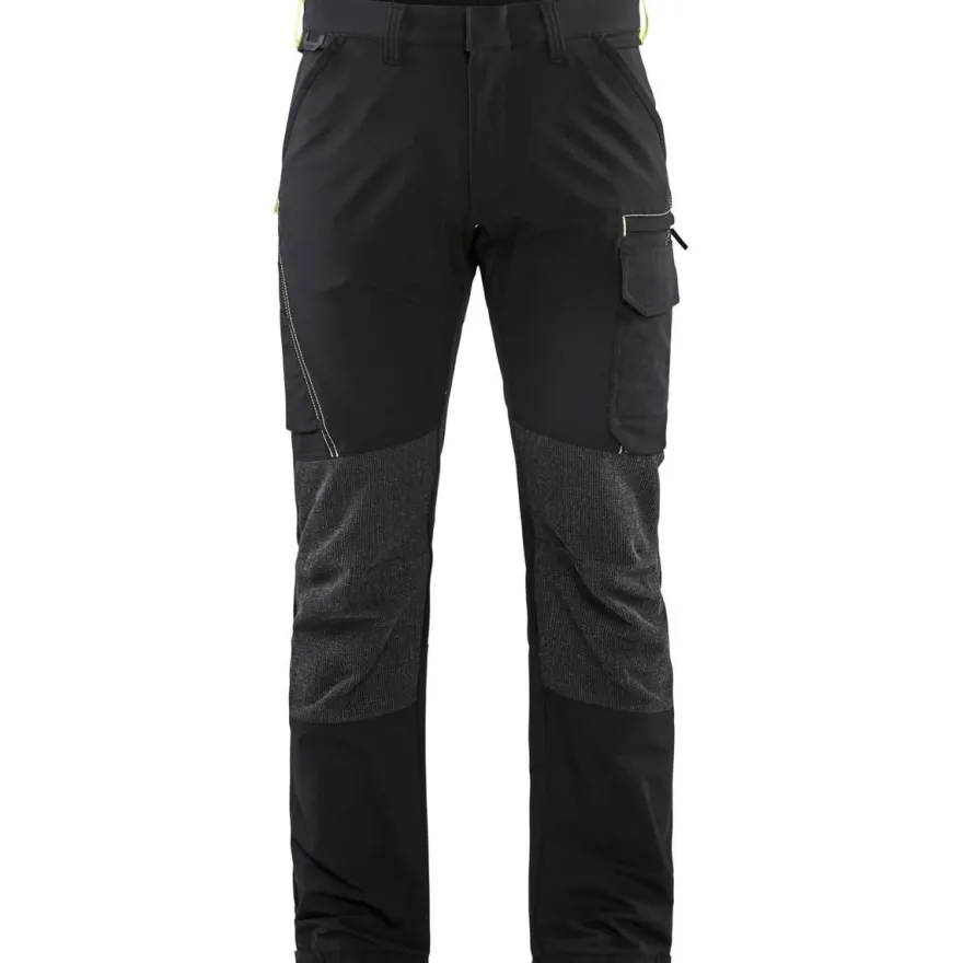 Housut Blåkläder 1422 Stretch, musta/keltainen