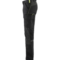 Housut Blåkläder 1422 Stretch, musta/keltainen