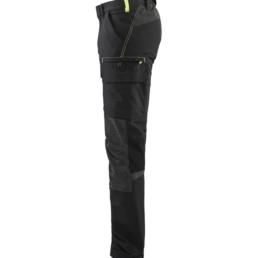Housut Blåkläder 1422 Stretch, musta/keltainen
