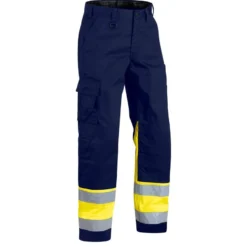 Huomiohousut Blåkläder 1564 Highvis, sininen/keltainen