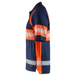 Huomiopikeepaita Blåkläder 3338 Highvis, mariininsininen/huomio-oranssi