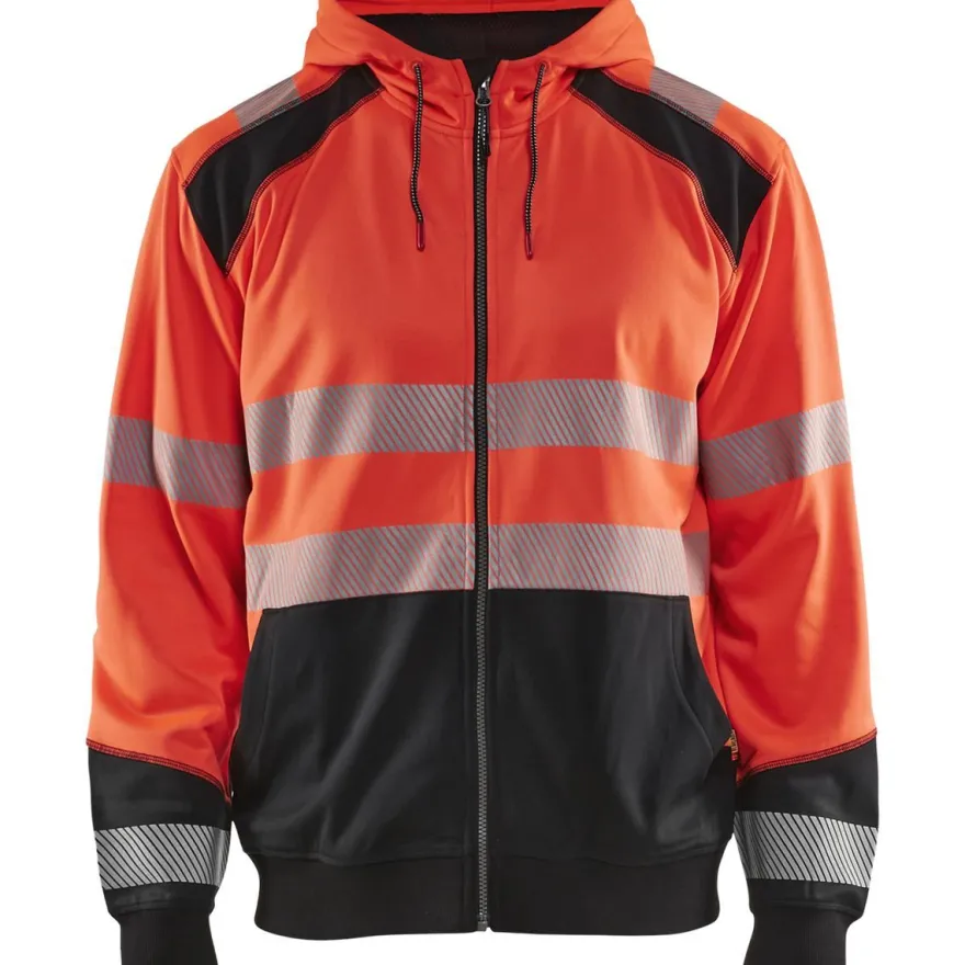 Huppari Blåkläder 3546 Highvis, huomiopunainen/musta