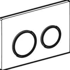 Huuhtelupainike, Geberit Omega20, 2-H, mattakromi, kromattu, Verkkokaupan poistotuote