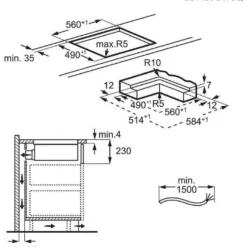 Induktiotaso AEG TT6LCB00CB liesituulettimella