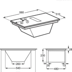 Induktiotaso AEG TT6LCB00CB liesituulettimella