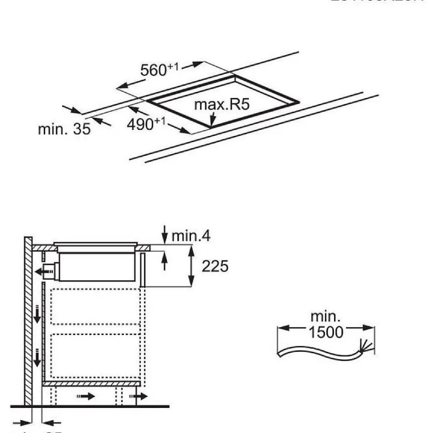Induktiotaso AEG TT6LCB00CB liesituulettimella
