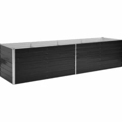 Istutuslaatikko antrasiitti 320x80x77 cm galv. teräs