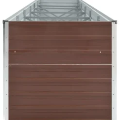Istutuslaatikko galv. teräs 480x80x45 cm ruskea