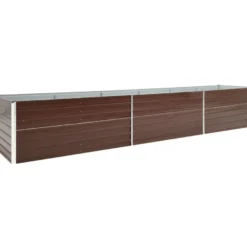 Istutuslaatikko galv. teräs 480x80x45 cm ruskea