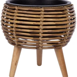 Istutuslaatikko Home4You WICKER 28x28xK28 cm, vaaleanruskea