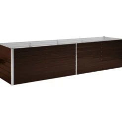 Istutuslaatikko ruskea 320x80x77 cm galvanoitu teräs
