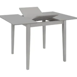 Jatkettava ruokapöytä harmaa (80-120)x80x74 cm mdf