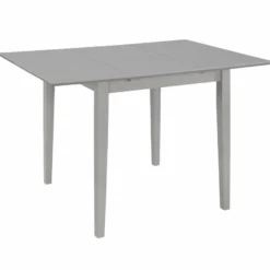 Jatkettava ruokapöytä harmaa (80-120)x80x74 cm mdf
