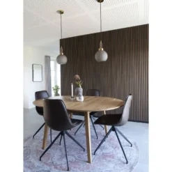 Jatkettava ruokapöytä House Nordic Metz, ø118x118-158cm, ruskea