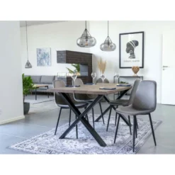 Jatkettava ruokapöytä House Nordic Toulon, ruskea