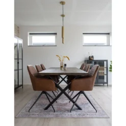 Jatkettava ruokapöytä House Nordic Toulon, ruskea