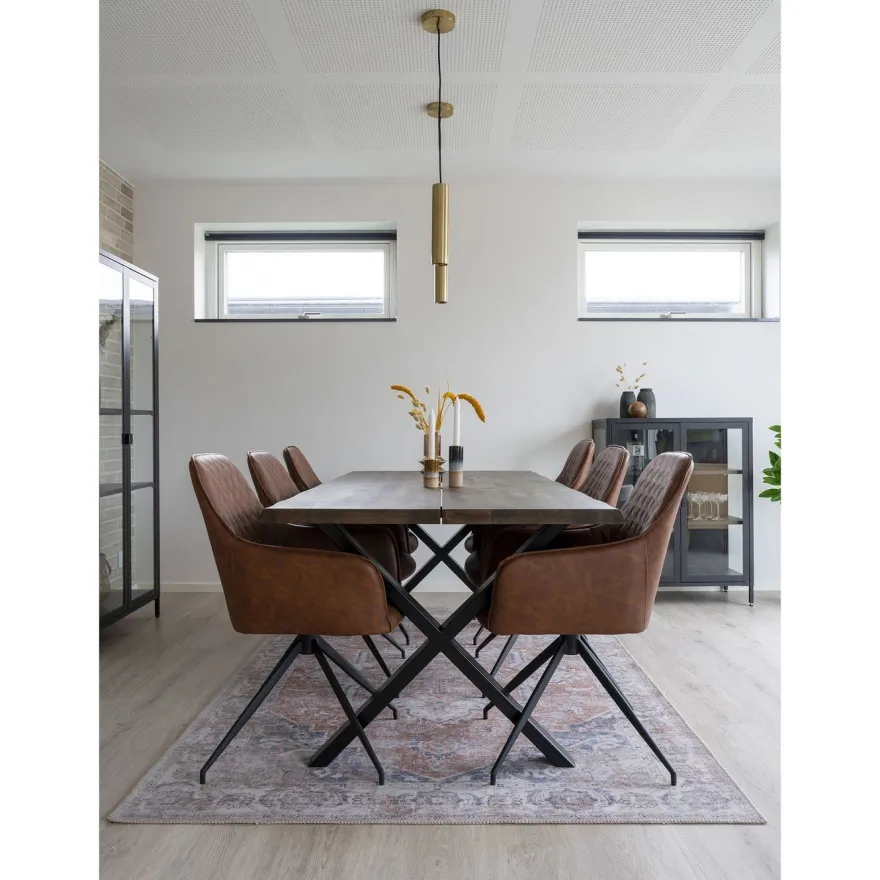 Jatkettava ruokapöytä House Nordic Toulon, ruskea