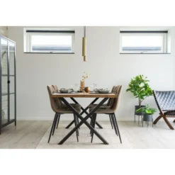 Jatkettava ruokapöytä House Nordic Toulon, ruskea