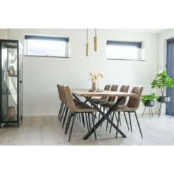 Jatkettava ruokapöytä House Nordic Toulon, ruskea