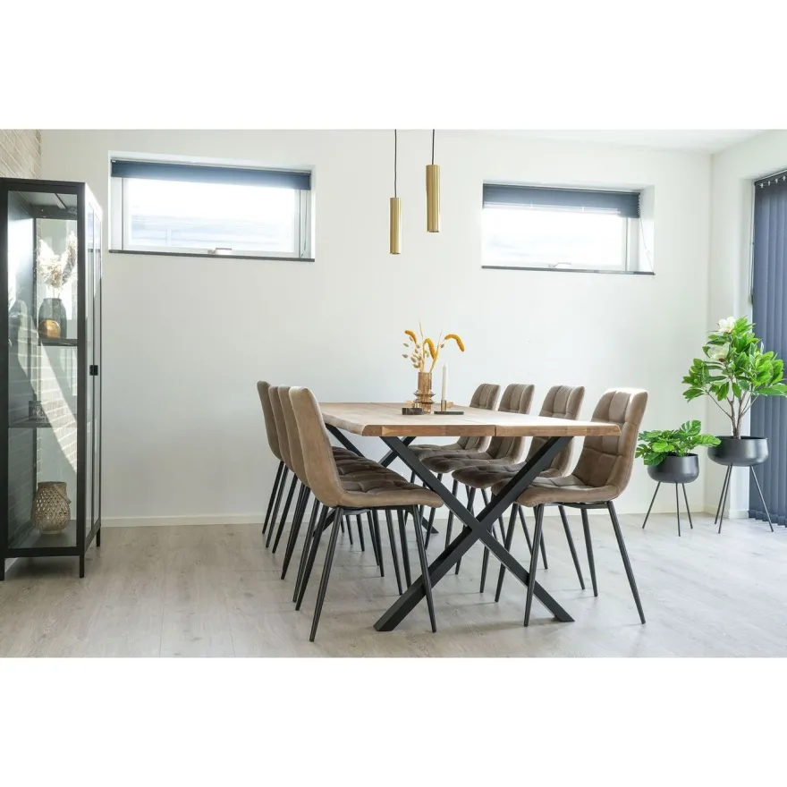 Jatkettava ruokapöytä House Nordic Toulon, ruskea