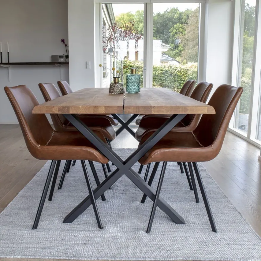 Jatkettava ruokapöytä House Nordic Toulon, ruskea