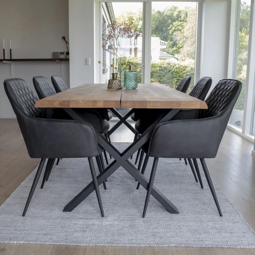 Jatkettava ruokapöytä House Nordic Toulon, ruskea