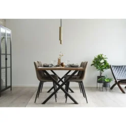 Jatkettava ruokapöytä House Nordic Toulon, ruskea
