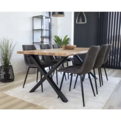 Jatkettava ruokapöytä House Nordic Toulon, ruskea