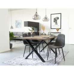 Jatkettava ruokapöytä House Nordic Toulon, ruskea