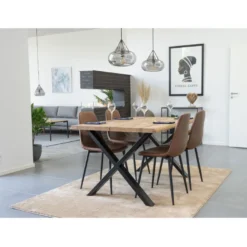 Jatkettava ruokapöytä House Nordic Toulon, ruskea