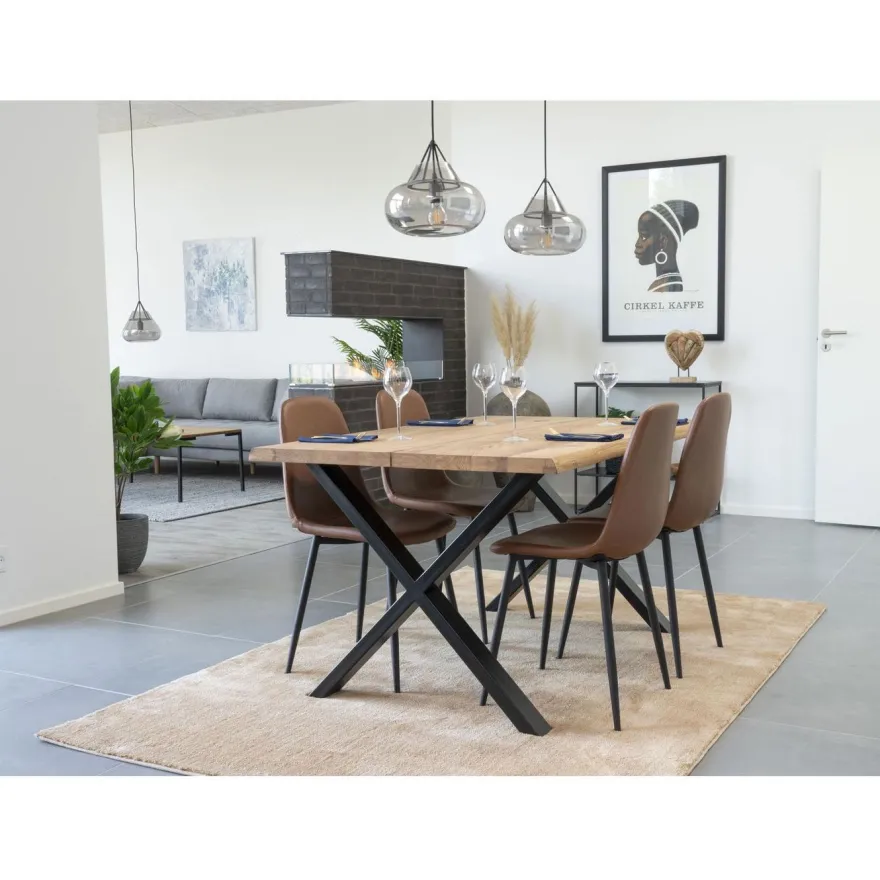 Jatkettava ruokapöytä House Nordic Toulon, ruskea