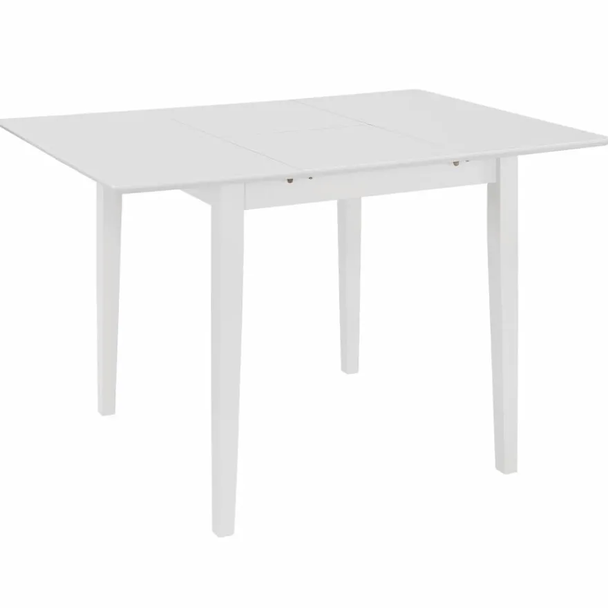 Jatkettava ruokapöytä valkoinen (80-120)x80x74 cm mdf